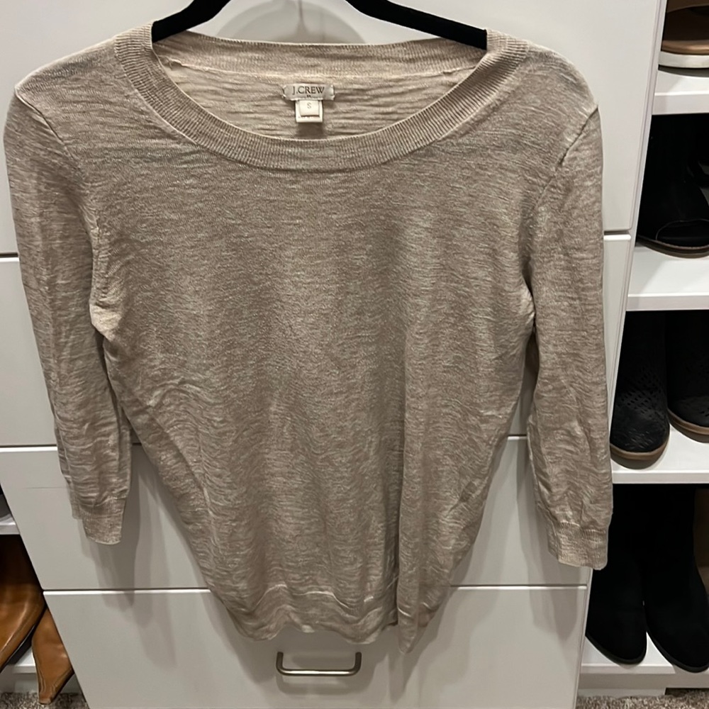 J Crew Charlie sweater in lightweight oatmeal size small